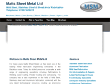 Tablet Screenshot of msmsheetmetal.co.uk